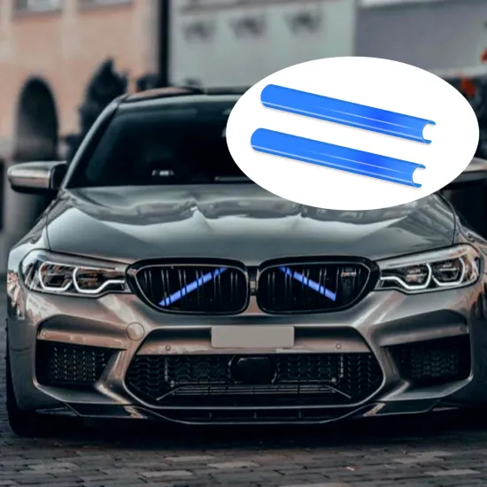Sport Style Grille Stickers for BMW F10 F11 F02 F30 F32 - 2Pcs Car Grille Trim Strips