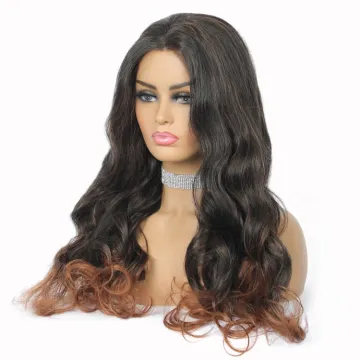 Wholesale brown synthetic lace front synthetic hair mix long synthetic baseball wig with baby hair