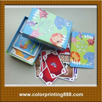 Cartoon game card for child lip and bottom box