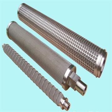 Élément filtrant poreux fritté cylindrique en acier inoxydable