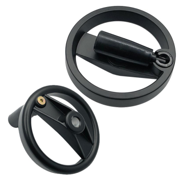 High Temperature Resistant Universal Black Aluminum Handwheel with Foldable Handle for CNC Machines (16*160)