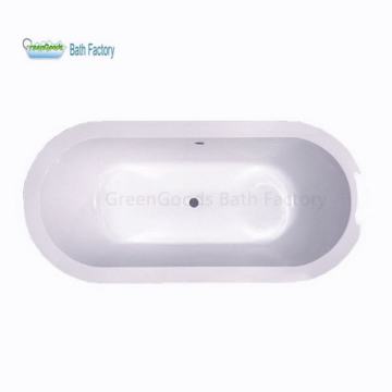 1800 x 800mm Acrylic Oval Drop-In Waterfall Bathtub