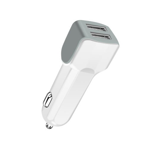 플라스틱 USB 자동차 충전기 어댑터 2 포트 도매