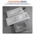 Modern White Hot Bending Seamless One Piece Toilet with Side Splash Rock Slab Basin in Sintered Stone