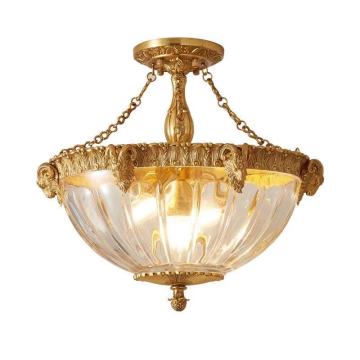 Lampu Langit -Langit Retro Mewah Prancis - Cahaya tembaga neoklasik