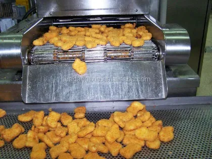 Commercial Continuous Conveyor Chicken Frying Machine Line for KFC Style Chicken Wings