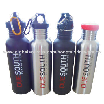 Hot Sell 750mL Stainless Steel Silkscreen Print Sports Water Bottles with Various of Caps