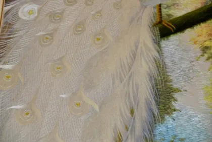chinese silk embroidery peacock