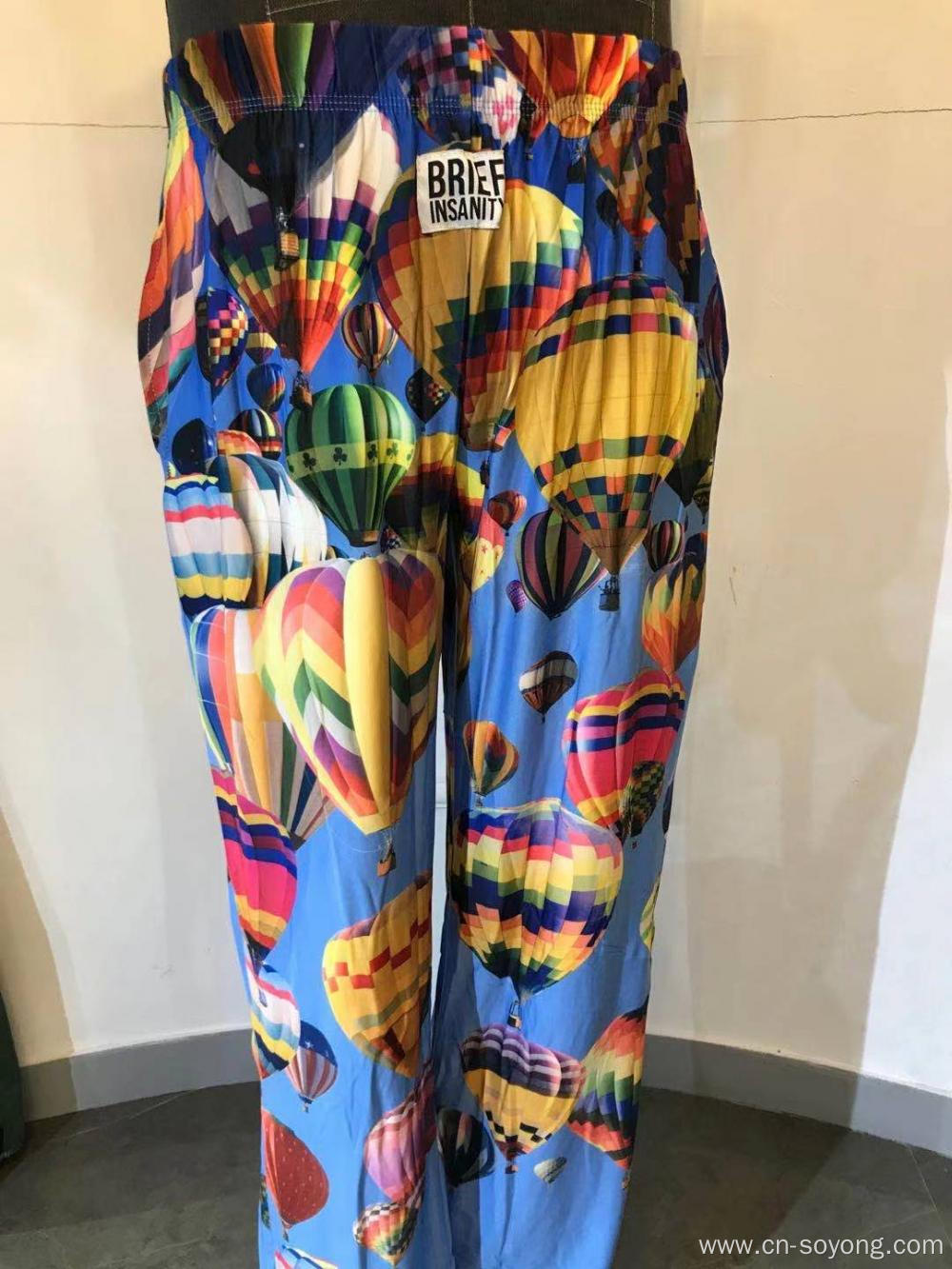 Men's Printed Long Pajama Pants