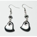 Hematite Earring with silver color finding