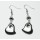 Hematite Earring with silver color finding