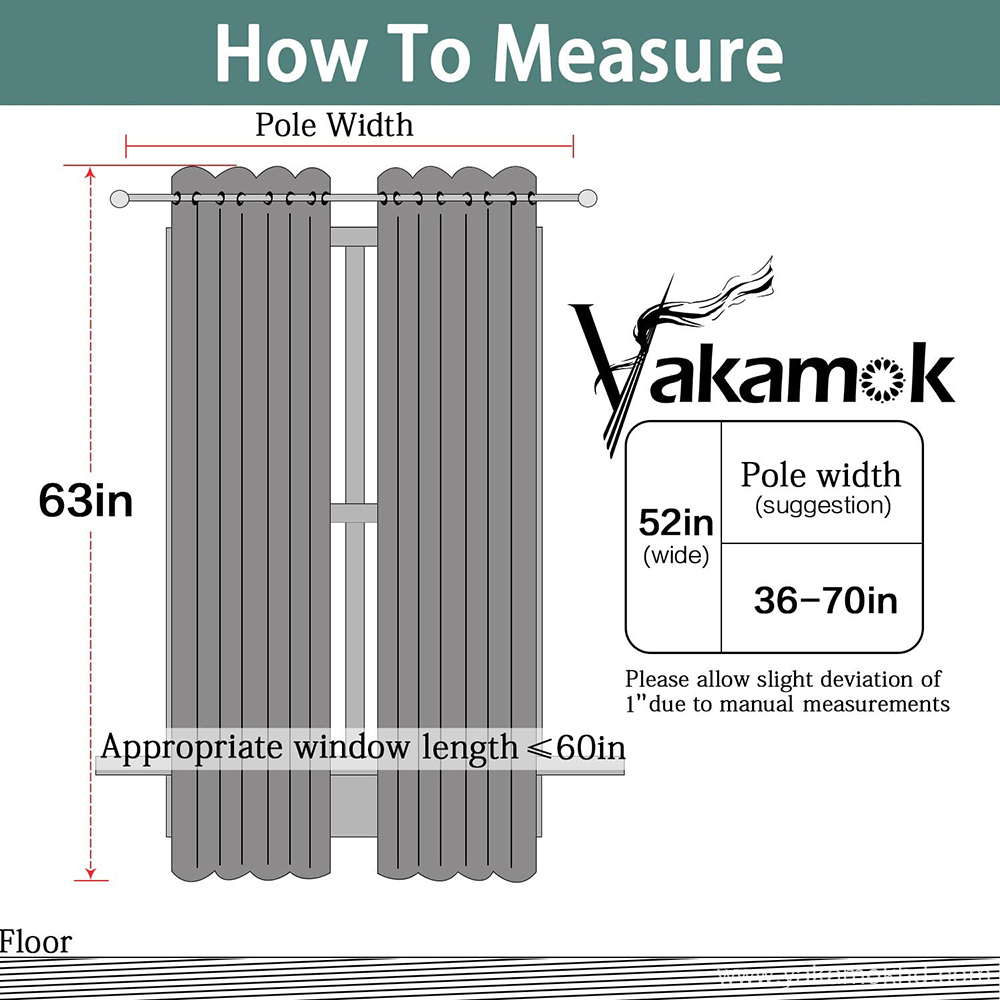 Light Grey Blackout Curtains 63 Inch Long
