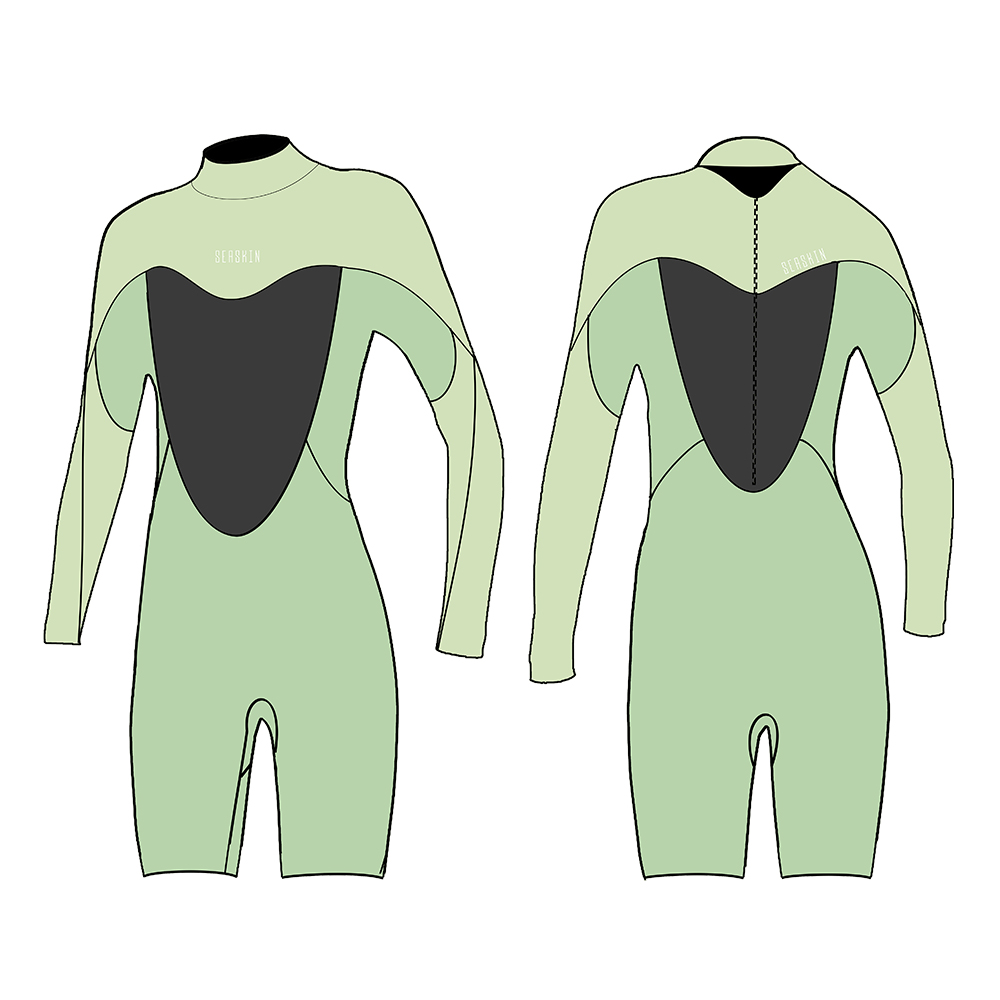 Seaskin 2mm uzunluğunda kol tüplü dalış wetsuit