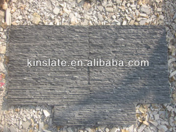 Kinslate Quarry and Factory Natural Stone 12 Slim Strips Black Slate Decorative Waterfall Wall