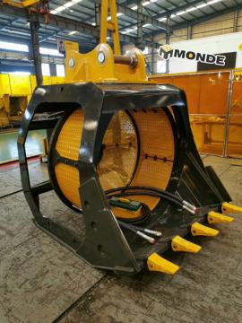 MONDE excavator rotary screening bucket