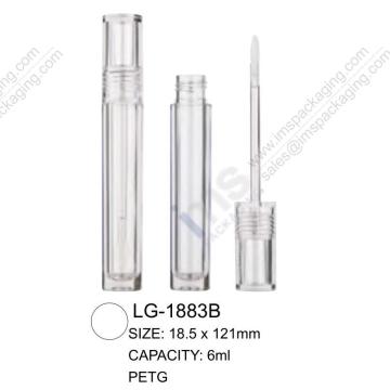 Στρογγυλή πλαστική συσκευασία σωλήνα Lipgloss Clear Bottle Container