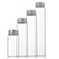 Botella de almacenamiento de alimentos de vidrio de 37 mm con tapa de aluminio