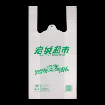 Plastic Supermarket Bags Handles T Shirt Bag