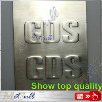 Raised Letters Stamping Sign Plate Embossed