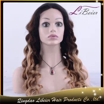 New Arrival Wholesale Loose Wave Two Tune Color 100% Virgin Remy Brazilian Human Hair Wig