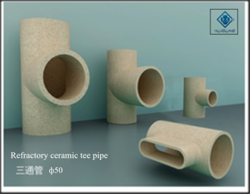 Pipe tee ceramic refractory