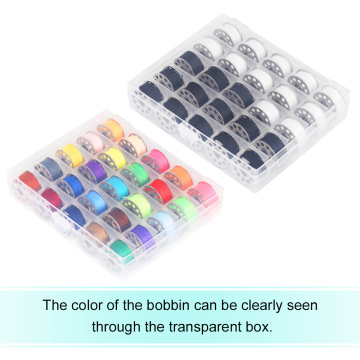 50Pcs Colorful Sewing Cotton Thread with Storage Box