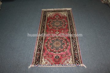 pink silk runner for children room hand knotted in china