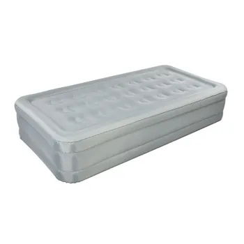 Air bed with built in pump single airbed