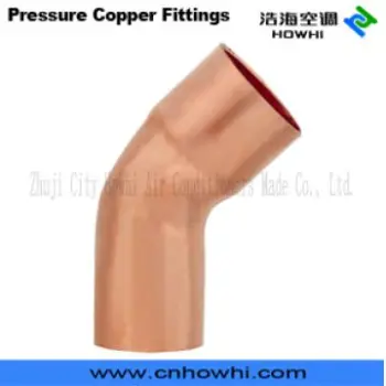 Copper 45° Elbow for Refrigeration and Plumbing, ASME/ANSI