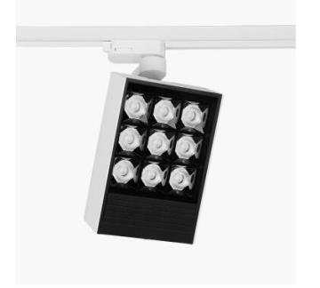 48V Square Flood Linear Light Spotlight - Adjustable Beam Angle Track Light 20W/30W, 2700K