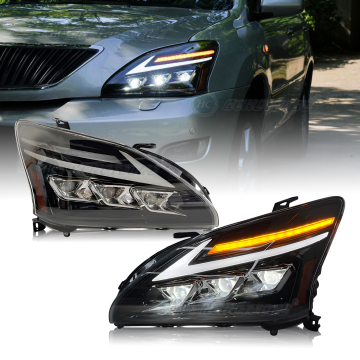 HCMOTIONZ LED Head Lights For Lexus RX 2003-2009 Car Accessories Start UP Animation Amber reflector RX330 RX350 RX400h