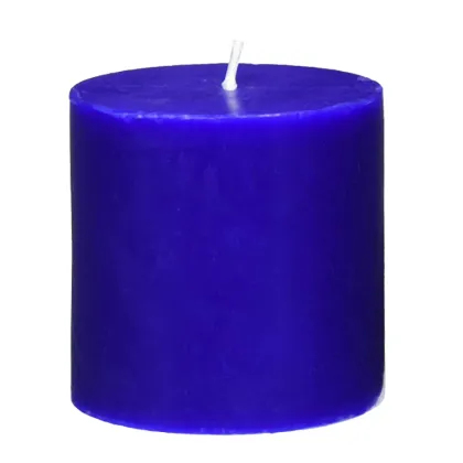 Spiritual Blue color paraffin wax magic pillar candle