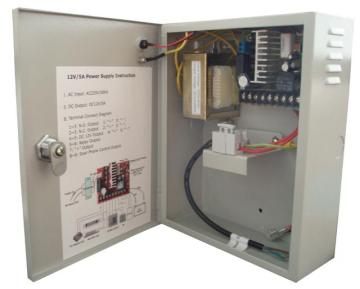 Power Supply Unit With Battery Back-up Connection for Access Control (CV-PSU1205T)