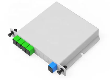 LGX High Quality PLC Cassette Insertion Type SC APC 1x8 Fiber Optic Splitter for FTTH Networks