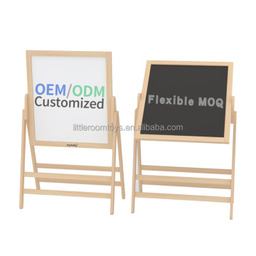 Wooden Double Sided Easel: Littleroom Drawing Blackboard Whiteboard for Kids