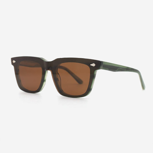 Square Acetate Unisex Clip-On Sunglasses 23A8064