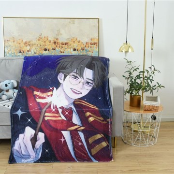 Amazon hot sell custom sublimation digital printing blanket anime character fleece blanket