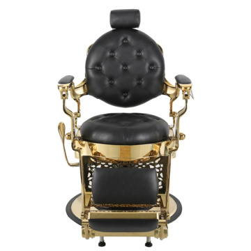 Factory Direct Portable Durable Luxury Heavy Duty Black and Gold Styling Hair Barber Chairs for Salons
