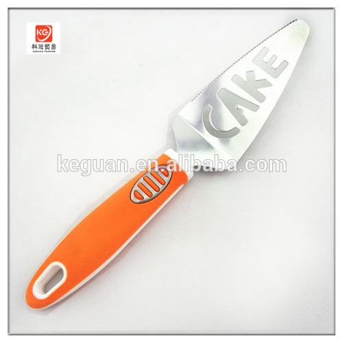 SK-332 wholesales high quality soft PP and TPR handle stainless steel cake turner