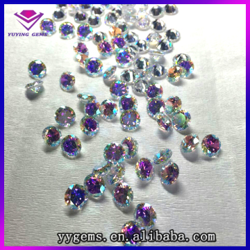 Round machine cut cubic zirconia synthetic diamond manufacturing