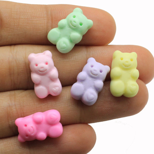 Romantic Lovely Bear Resin Beads Artificial Animal Diy Art Decoration Jewelry Ornament Keyring Making Store