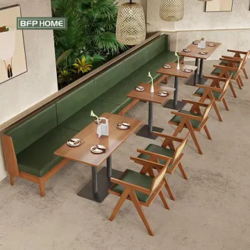 Customize Design Restaurant Furniture: Wooden Dining Table and Chair Sets for Commercial Use including Metal Cafe Chairs