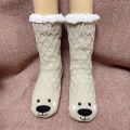 Sherpa Designer Thick Knit Slipper Socks