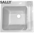 SALLY Black Acrylic Washing Double-Bowl Vanity Laundry Sink