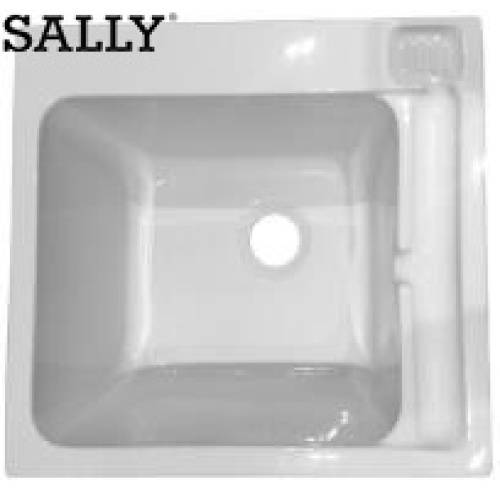 SALLY Black Acrylic Washing Double-Bowl Vanity Laundry Sink