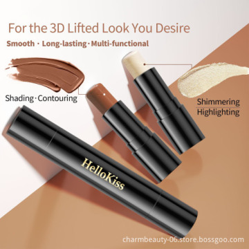 Charm Beauty: Dual-Head Highlighter and Contour Stick for Shimmering Make-up