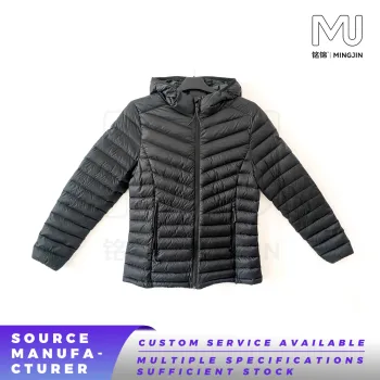 Women Black Slim Fit Hooded Puffer Jacket