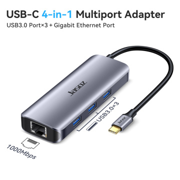 USB 3.0 2.0 ایک سے زیادہ بندرگاہیں HDMI RJ45 اڈاپٹر