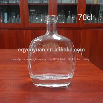 700ml heavy-base bottle cheap wholesale rum bottles 70cl with decal