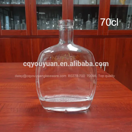 700ml heavy-base bottle cheap wholesale rum bottles 70cl with decal